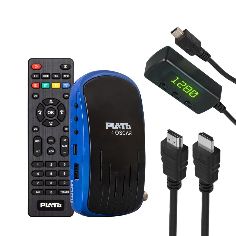 Plato Oscar Çift Usb'li Tkgs'li Full HD Uydu Alıcısı