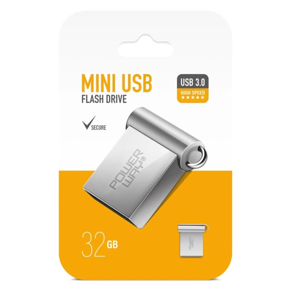 Powerway 32GB USB 3.0 Metal Mini Flash Bellek