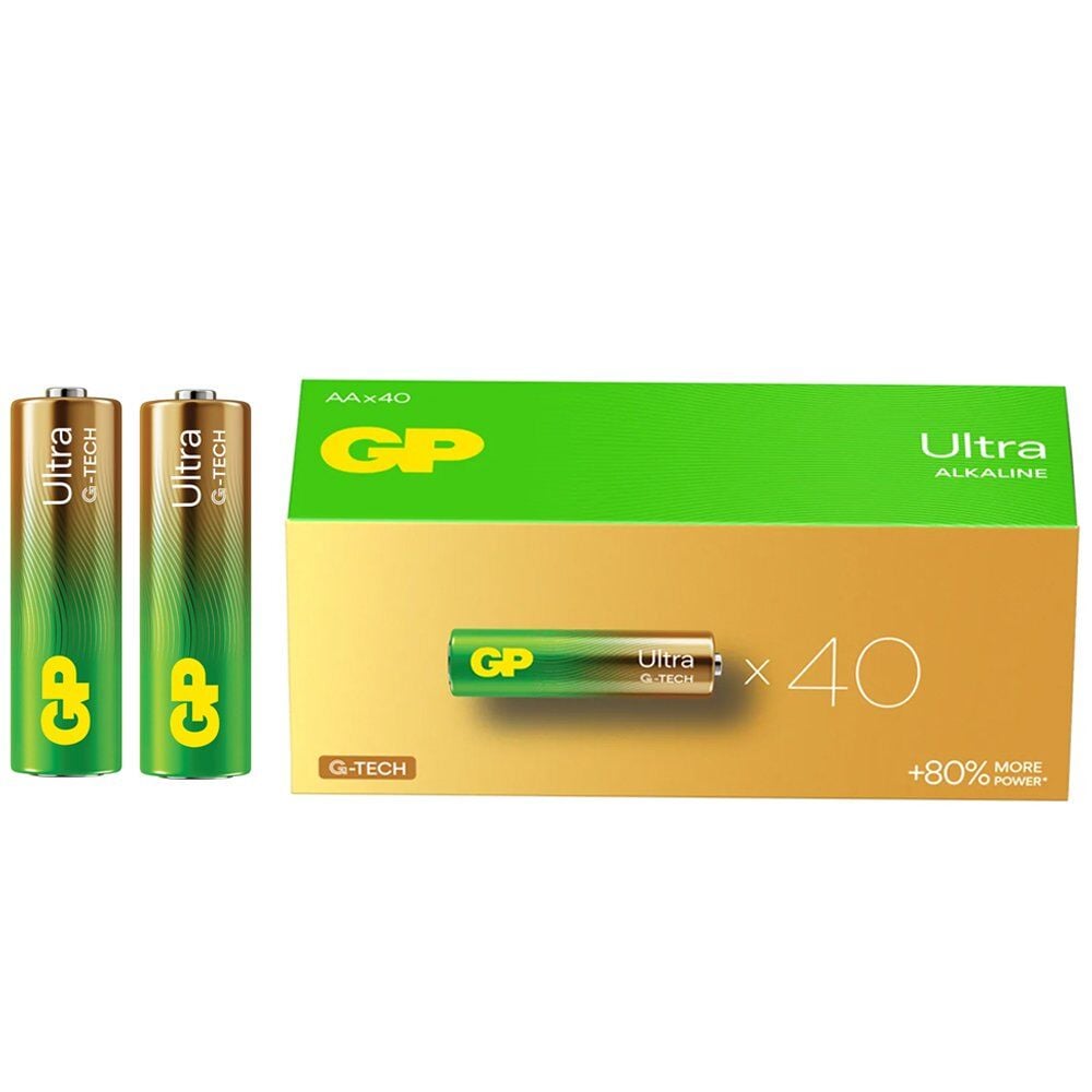 GP 15AU R6 Ultra Alkalin AA Kalem Pil (40'lı Paket)