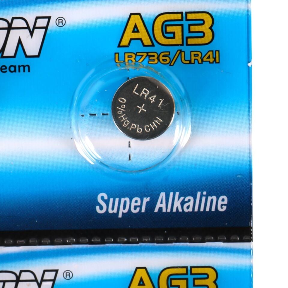 Tianqiu AG3 LR41 Alkalin Saat Pili (10'lu Paket)