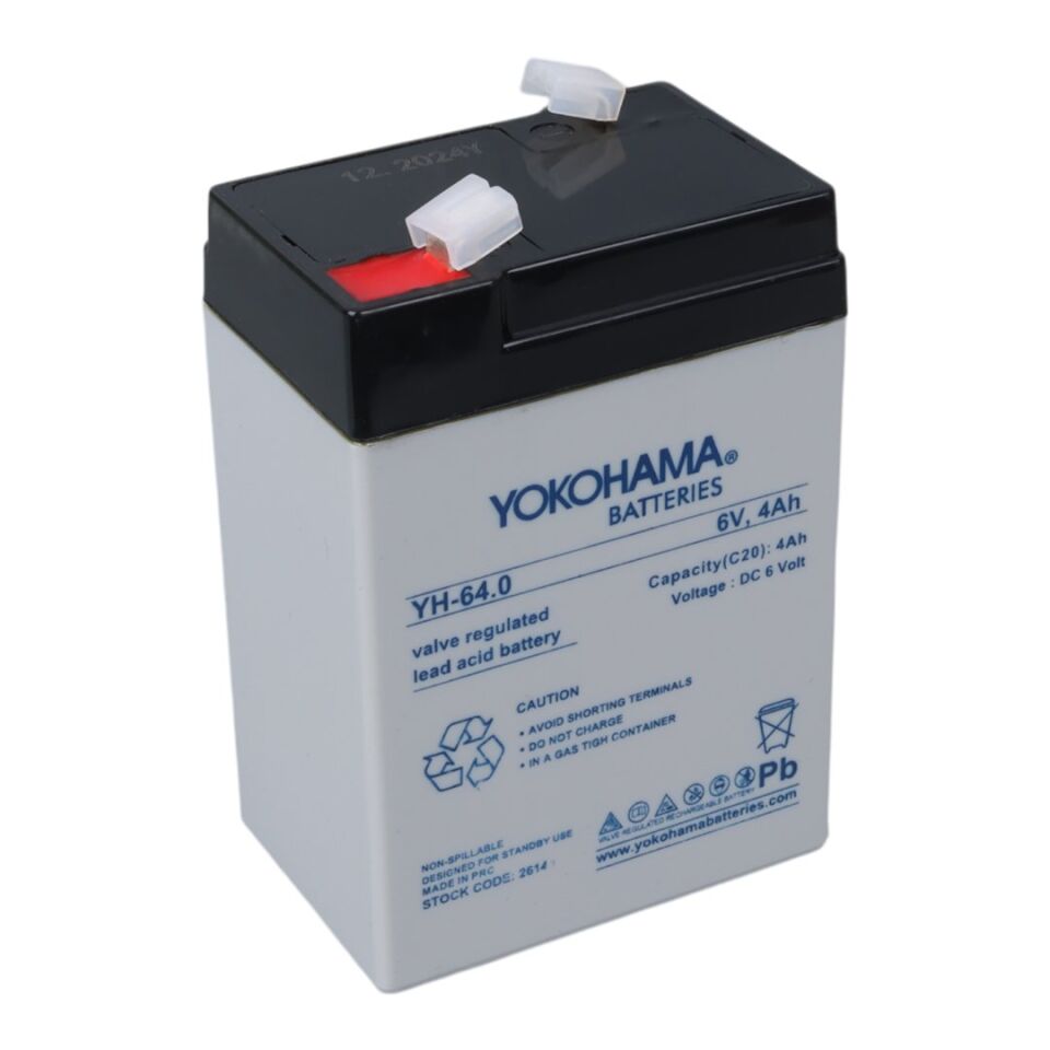 Yokohama YH-64.0 6 Volt 4 Amper Işıldak Aküsü (70x48x101 mm)