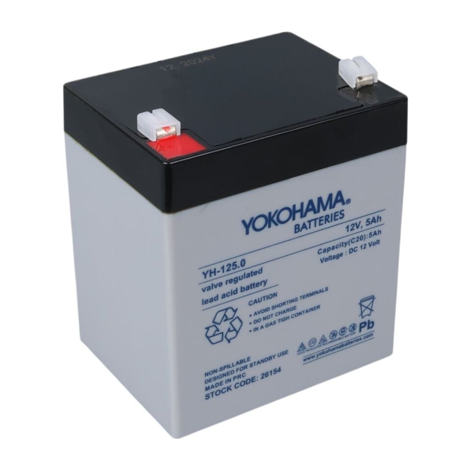 Yokohama YH-125.0 12 Volt - 5 Amper Akü (90x70x101 mm)