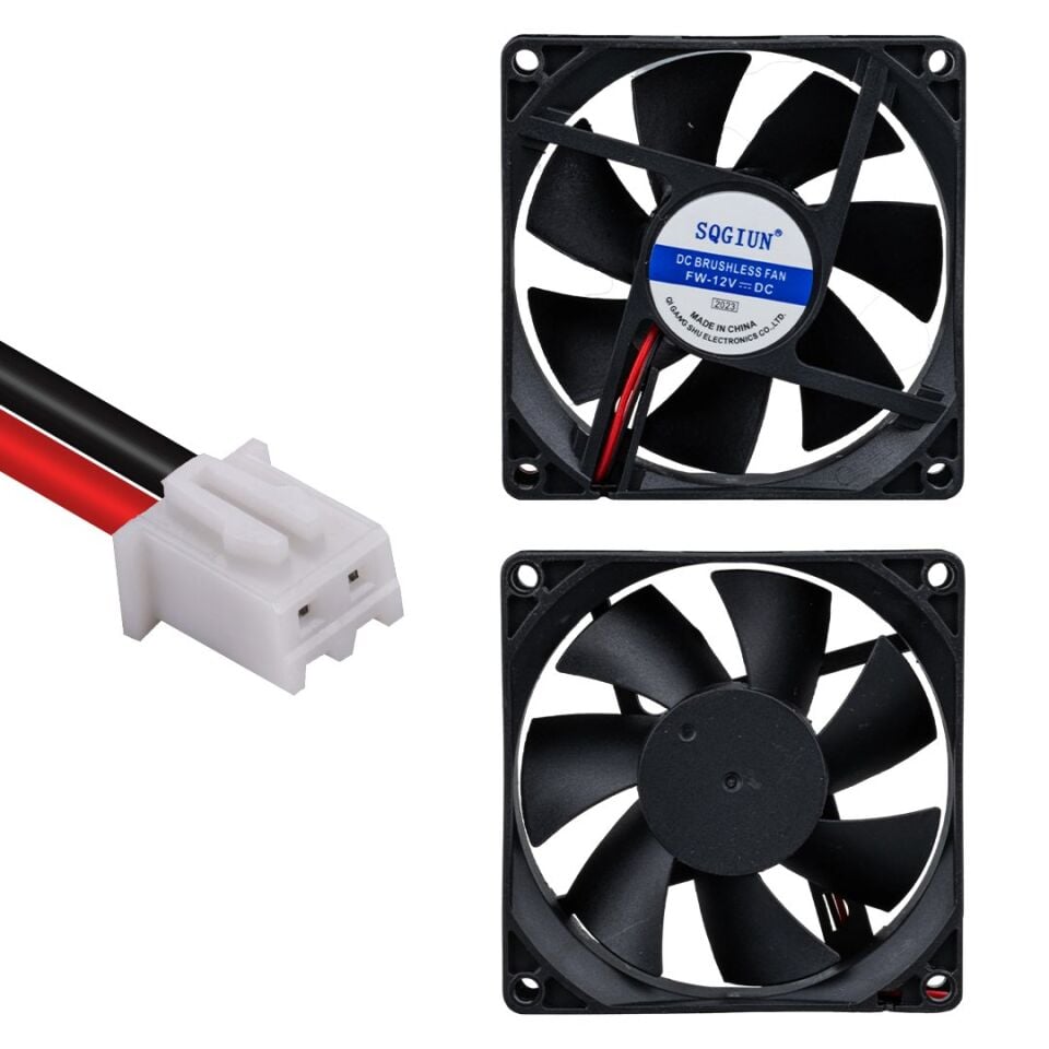 PowerMaster IC-216 80X80X25 mm 12 Volt DC 2 Pin Fan