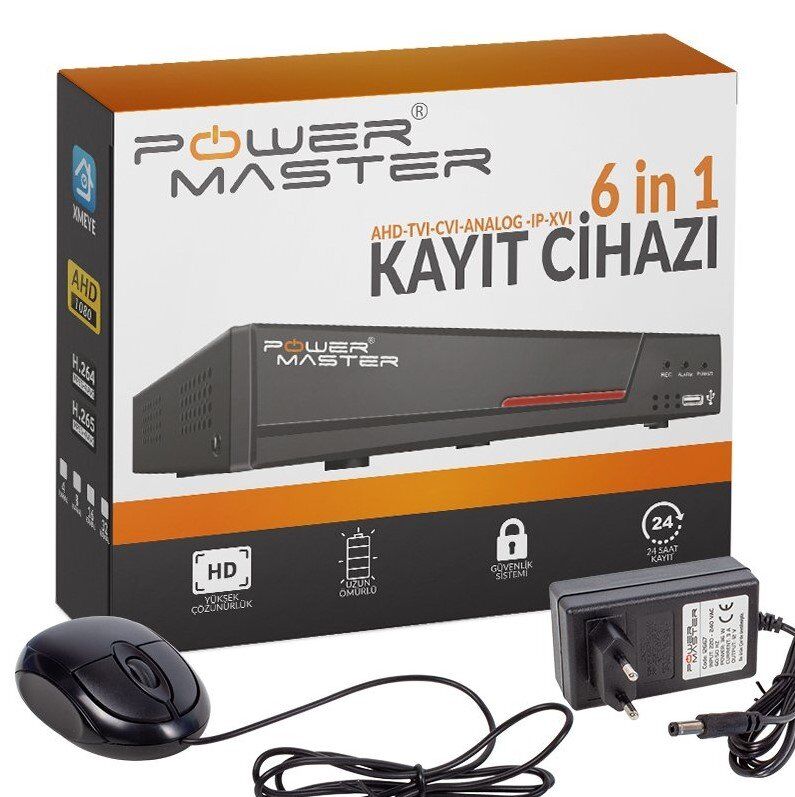 Powermaster PM-4409 6in1 16 Kanal 5mpn DVR Kayıt Cihazı H265