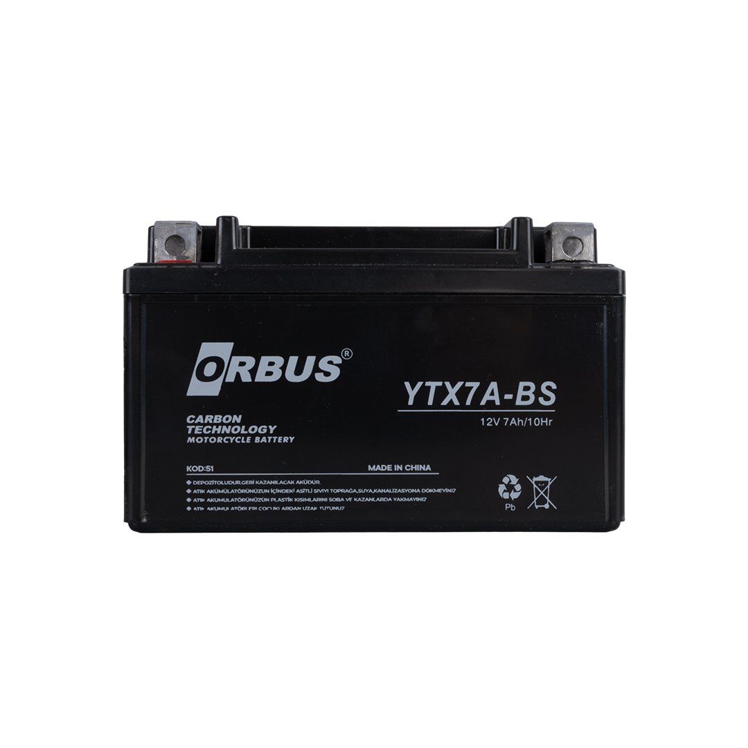 Orbus YTX7A-BS 12V 7A Motosiklet Aküsü (152 X 88 X 98 MM)