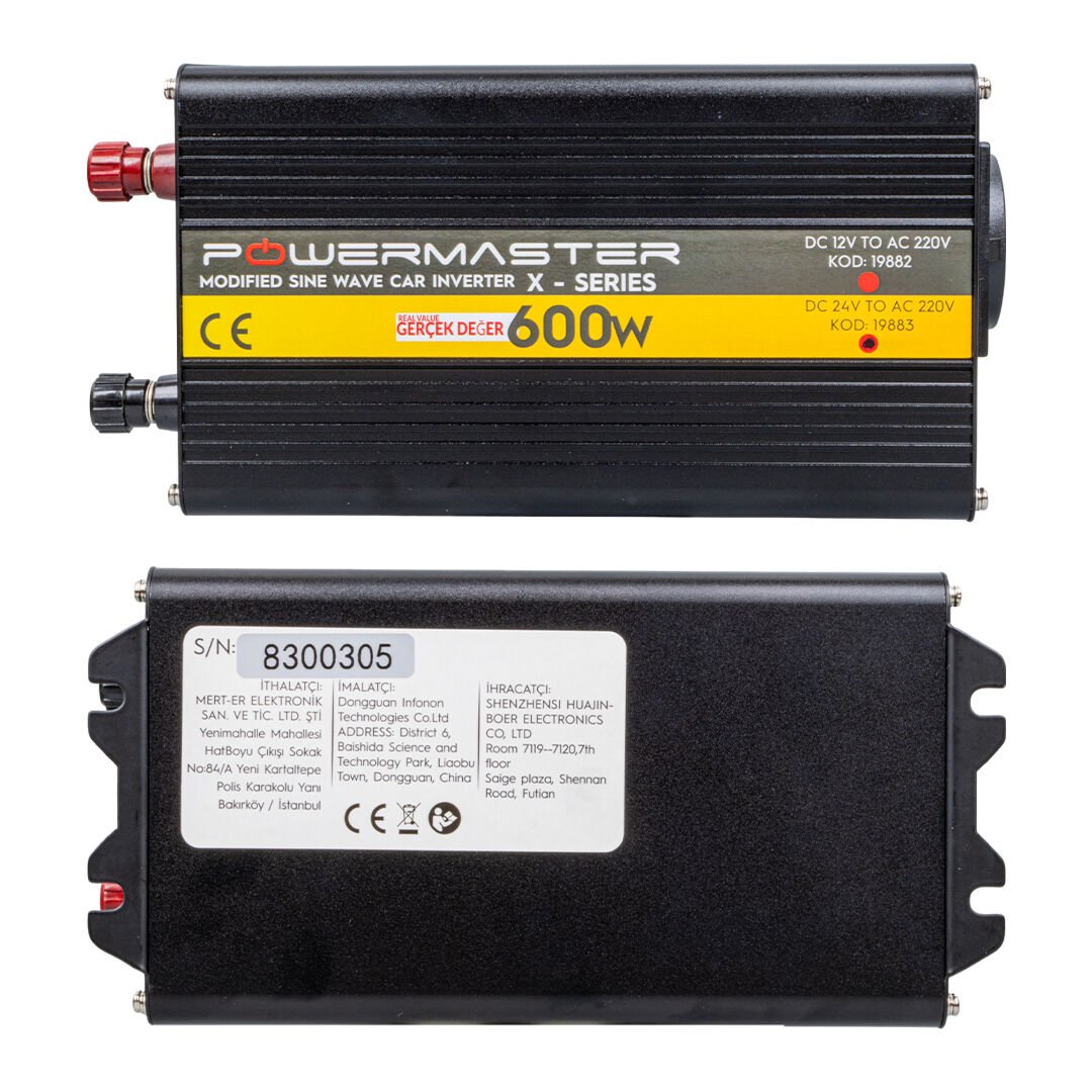 Powermaster 24-220V 24 Volt 600 Watt Modified Sinus İnverter