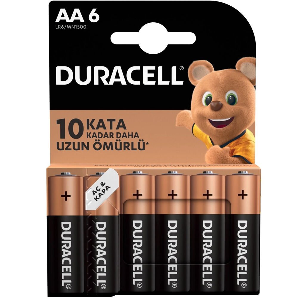 Duracell Basic Alkalin AA Kalem Pil (6'lı Paket)
