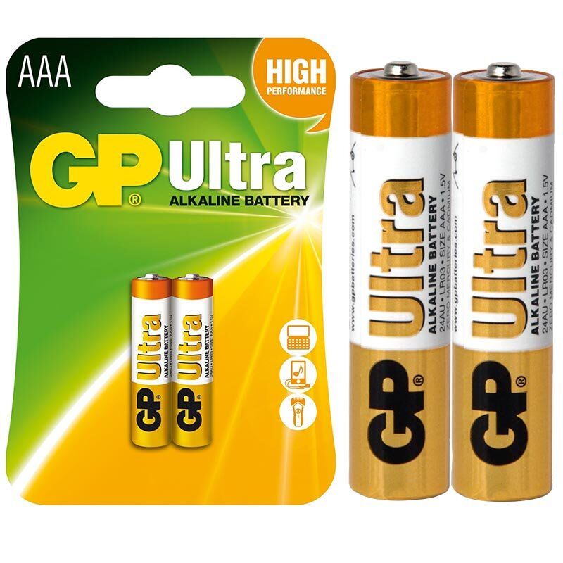 GP 24AU-2U2 Alkalin 2'li AAA İnce Kalem Pil