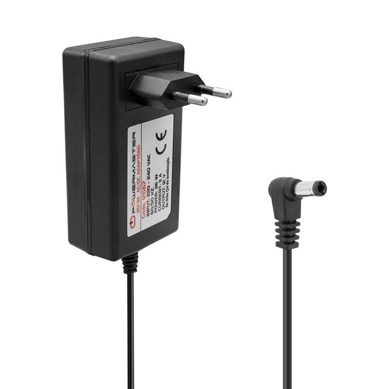 Powermaster PM-12667 12 Volt - 3 Amper 5.5*2.5 Mm Uçlu Plastik Kasa Priz Tipi Adaptör