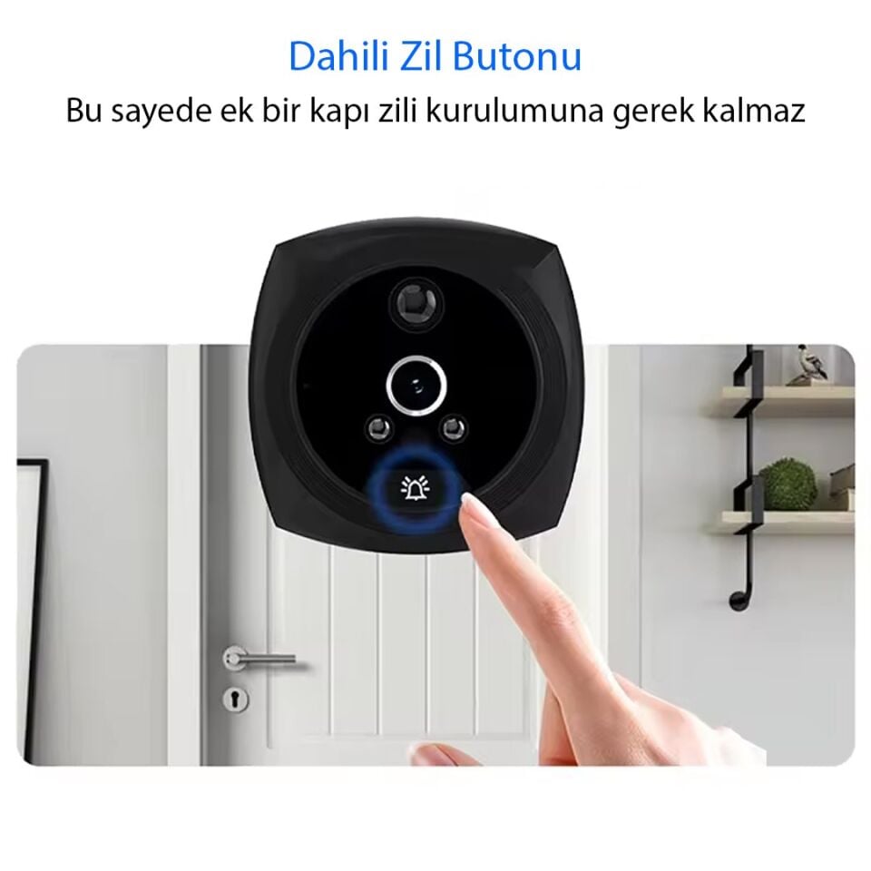 PowerMaster PM-24933 Akıllı Çelik Kapı Dürbünü Zili