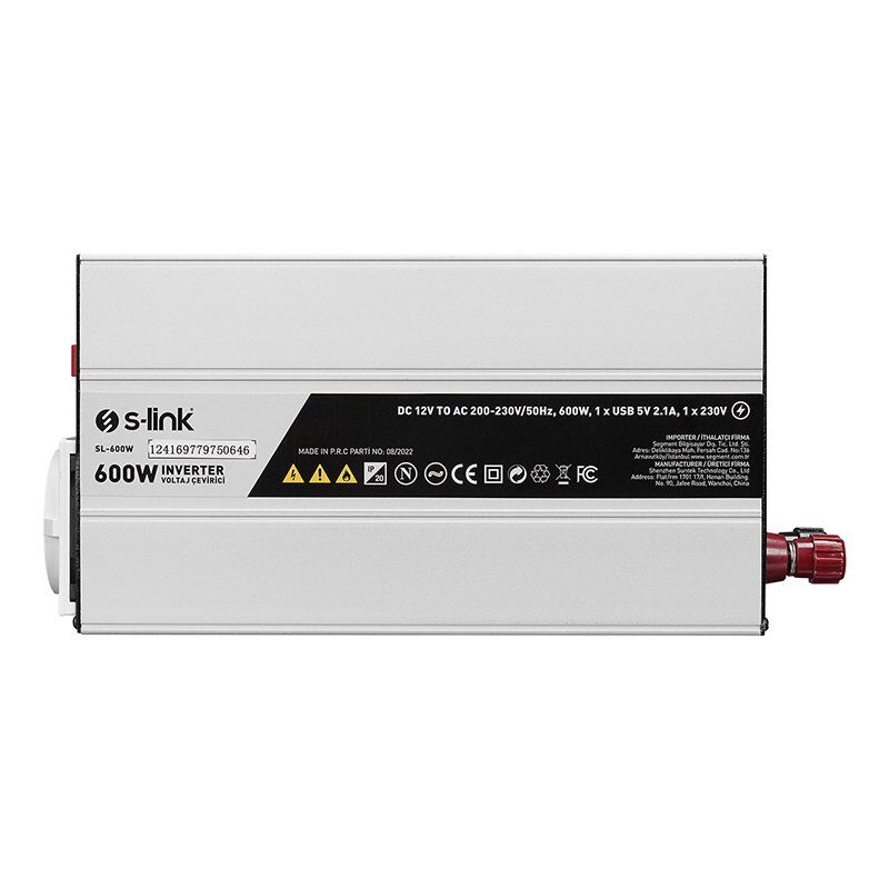 S-Link SL-600W Dc12v-Ac230v 600w İnverter