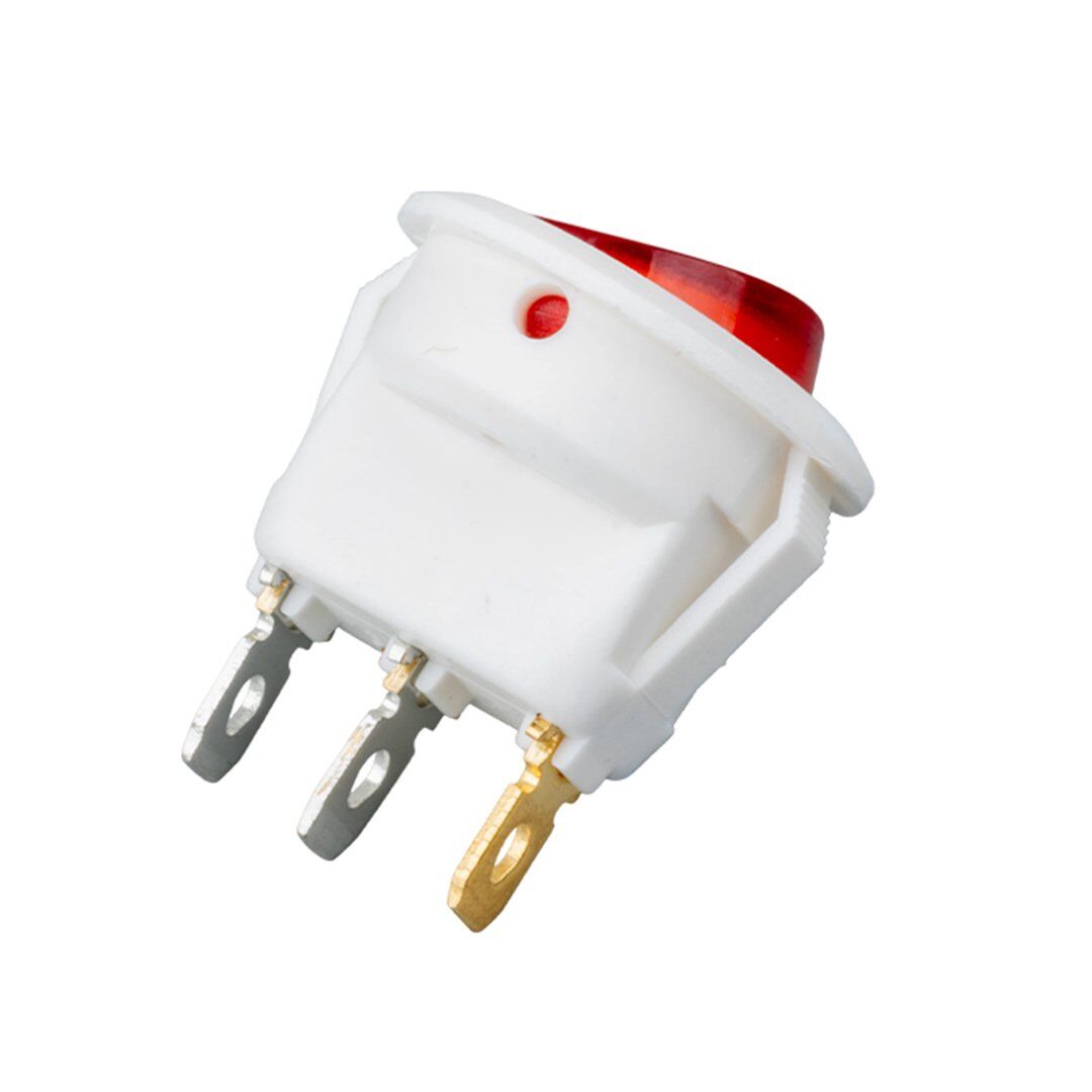 Powermaster IC-131B Yuvarlak Işıklı Anahtar On-Off 3P Beyaz