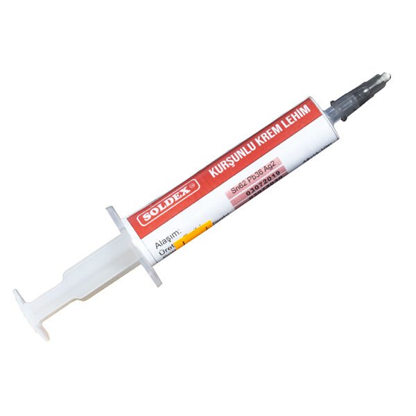 Soldex Kurşunlu 10 Gr. Şırınga Krem Lehim