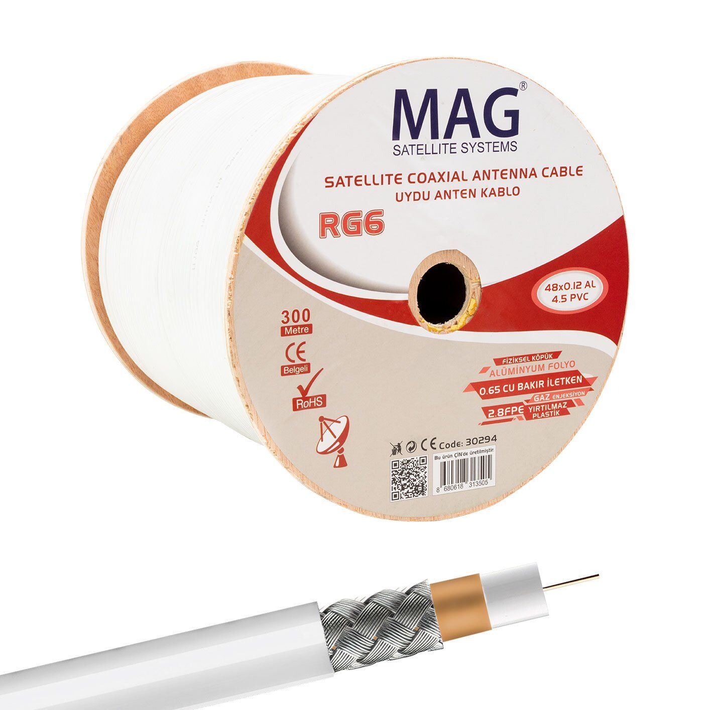 Mag RG59 Fa 300 Metre Mini Anten Kablosu