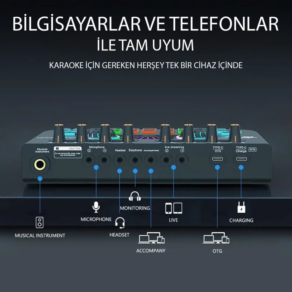 MagicVoice JC-X3 Profesyonel Dijital Mixer