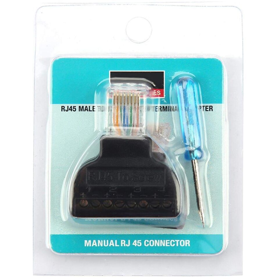 Powermaster PM-24267 RJ45 To Screw Terminal Çevirici