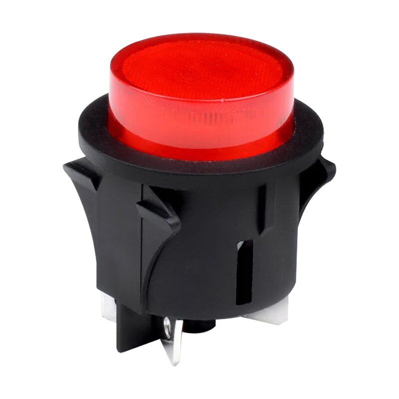 Powermaster IC-180G Basmalı Anahtar 4 Pin Yuvarlak 25 Mm