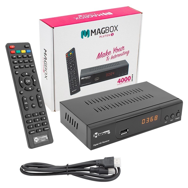 HD Uydu Alıcılar | Magbox Pluton S Full HD TKGS'li HDMI-Scart Girişli Kasalı Uydu Alıcısı | 2652 | Magbox Pluton S TKGS'li Full HD + Scart Uydu Alıcısı | 